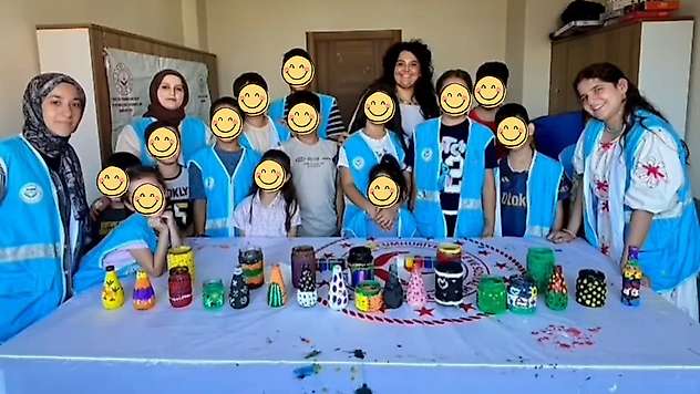 Siirt'te Çocuklar Atıkları Sanata Dönüştürdü