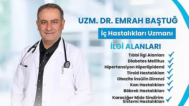 Siirt'te  Dahiliye Uzmanı Dr. Emrah Baştuğ'dan Diyabet Uyarısı: Erken Teşhis Hayat Kurtarıyor