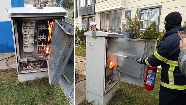 Siirt'te Elektrik Panosunda Yangın