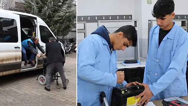 Siirt'te Engelliler İçin Özel Hizmet! Tekerlekli Sandalyelerini Belediye Alıyor Öğrenciler Tamir Ediyor