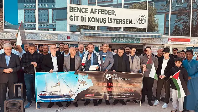 Siirt'te Gazze için basın açıklaması: Sumud filosuna yönelik saldırıya tepki