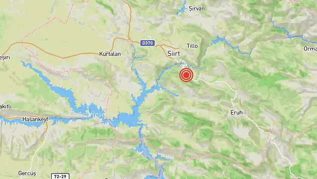 Siirt'te gece yarısı sarsıntı: Merkez üssü Kalender köyü