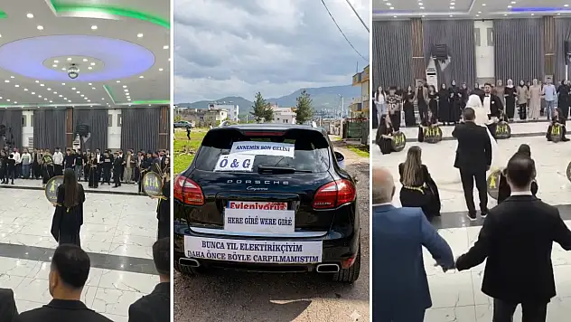 Siirt'te Genç Çiftin Düğününde Esprili Detaylar