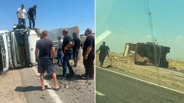 Siirt'te Hafriyat Yüklü Kamyon Devrildi: Sürücü Yaralandı