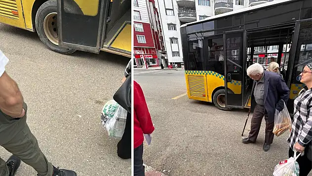 Siirt'te halk otobüsünün tekerleği patladı: Yolcular tahliye edildi