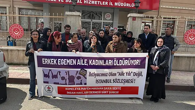 Siirt'te Kadına Yönelik Şiddete Karşı Basın Açıklaması