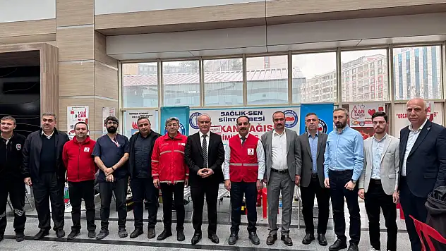 Siirt'te Kan Bağışı Seferberliği: Siirt Sağlık-Sen'den Kızılay'a Anlamlı Destek
