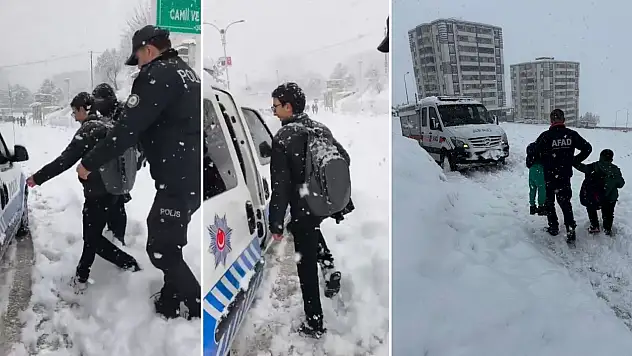 Siirt'te Kar Engeline Polis ve AFAD Müdahalesi: Öğrenciler Güvenle Evlerine Ulaştırıldı