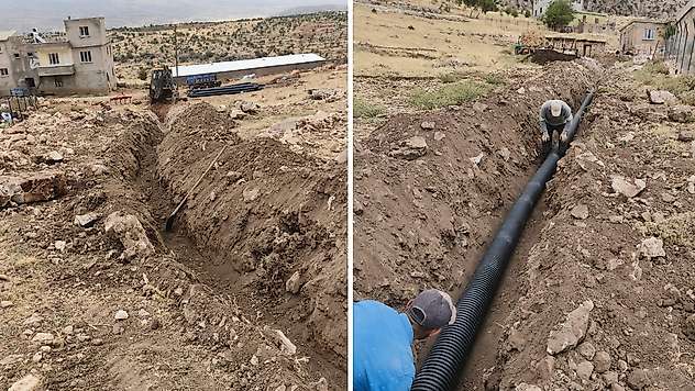 Siirt'te Kırsal Alanda Altyapı ve Yol Çalışmaları Sürüyor