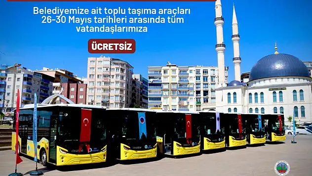 Siirt'te Kurban Bayramı Boyunca Toplu Taşıma Ücretsiz Olacak