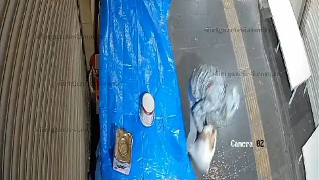 Siirt'te Kuruyemiş Dükkanının Önünden Fıstık Çuvalı Çalındı: Güvenlik Kamerasına Yansıdı
