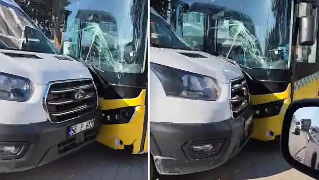Siirt'te minibüs ile belediye otobüsü çarpıştı