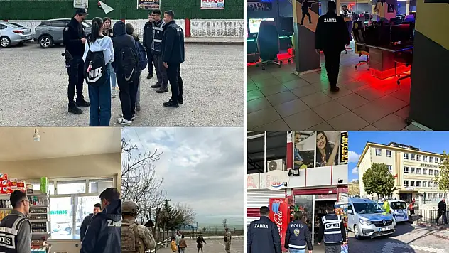 Siirt'te Okul Çevrelerinde Sıkı Denetim: 2 Bin 100 Kişi Kontrol Edildi