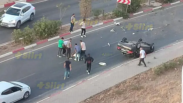 Siirt'te Otomobil Takla Attı: 1 Yaralı