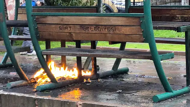 Siirt'te Parkta Yangın: Çardaklar Alev Aldı