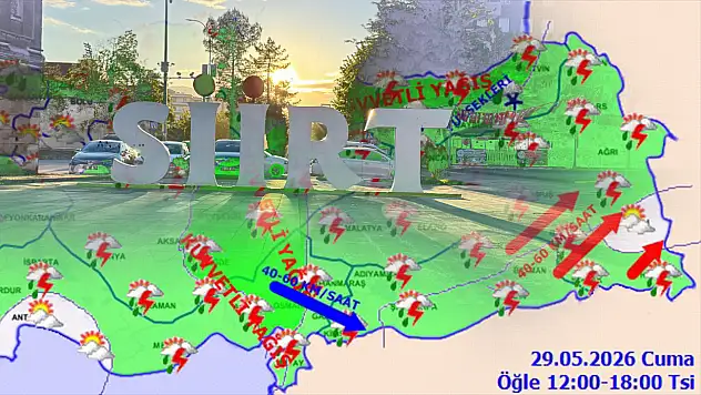 Siirt'te Saat Saat Hava Alarmı: Gece Sakin, Sabah Kuvvetli Yağış Geliyor - Siirt Hava Durumu