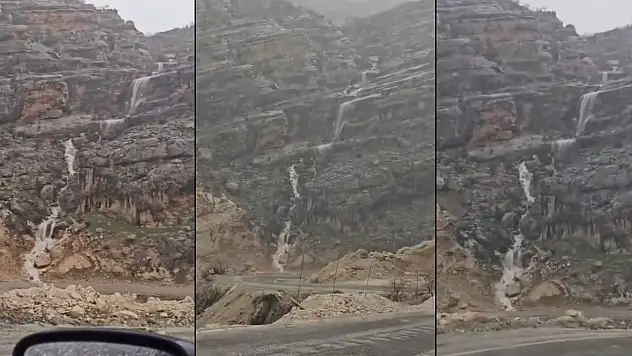 Siirt'te sağanak yağış doğada görsel şölen oluşturdu