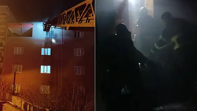 Siirt'te Sahur Vaktinde Apartman Dairesinde Yangın