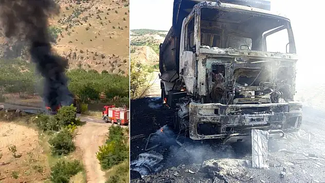 Siirt'te Seyir Halindeki Kamyon Alevlere Teslim Oldu