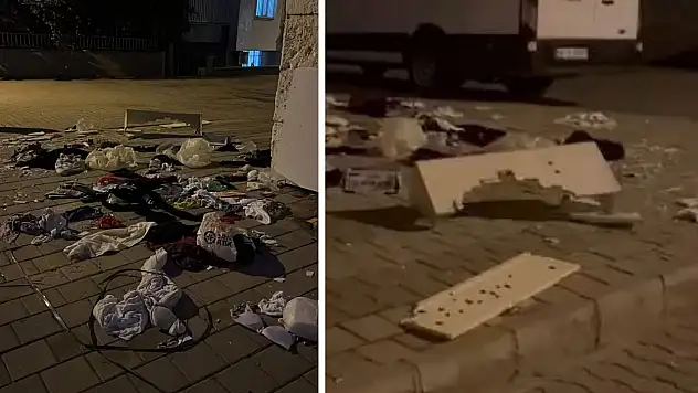 Siirt'te Tehlikeli Olay: Sinirlenen Şahıs Elbise Dolabını Sokaklara Fırlattı