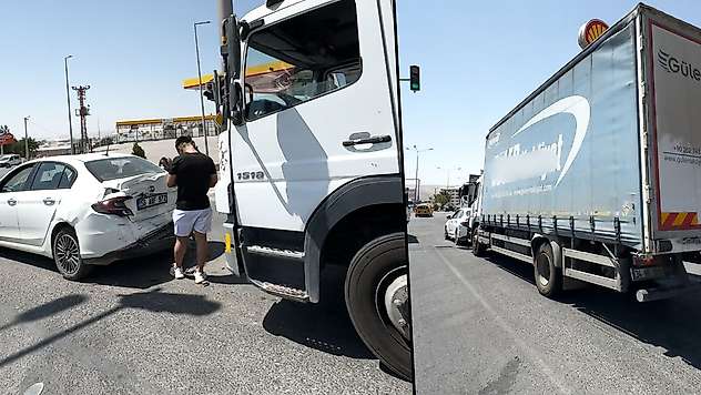 Siirt'te TIR Otomobile Arkadan Çarptı: Araçta Hasar Oluştu