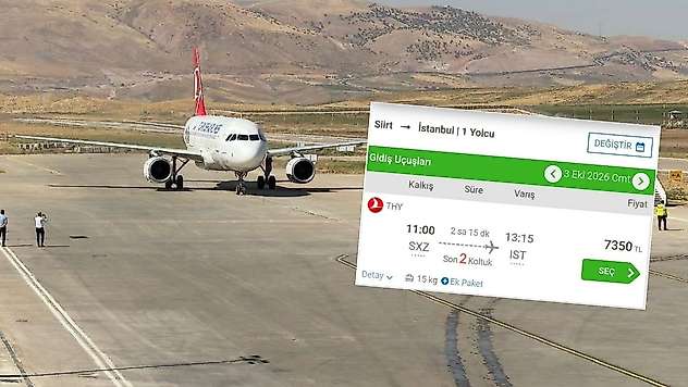 Siirt'te uçak bileti fiyatları gündemde: İstanbul uçuşunda 7 bin 300 TL'ye kadar çıkıyor