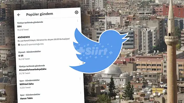 Siirt, Twitter'da Türkiye Gündeminde Birinci Sırada Yer Aldı