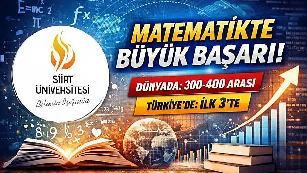 Siirt Üniversitesi Matematikte Zirveye Yükseldi: Türkiye'de İlk 3'te