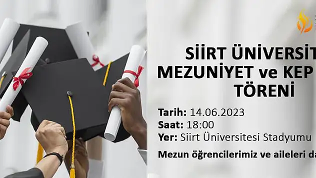 Siirt Üniversitesi Mezuniyet ve Kep Atma Töreni