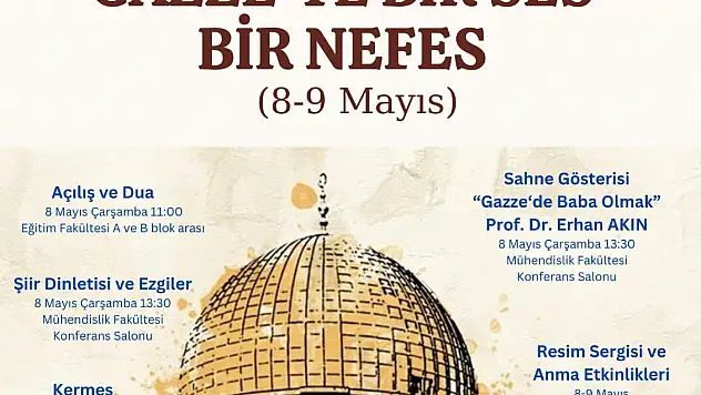 Siirt Üniversitesinde Gazze'de Yaşanan Soykırıma Karşı Etkinlik Düzenlenecek