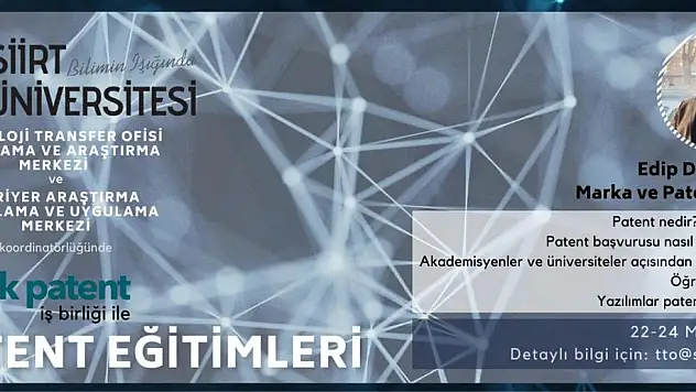Siirt Üniversitesinde Patent Eğitimi