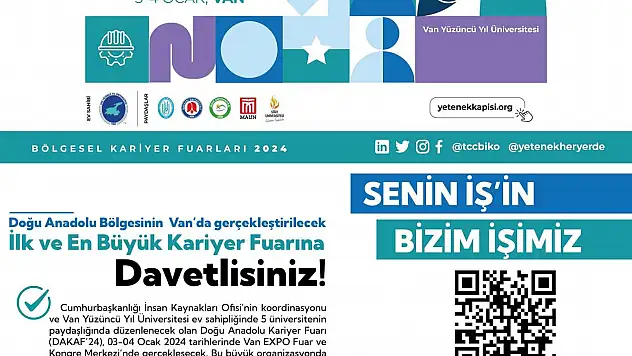 Siirt Üniversitesinin de Aralarında Bulunduğu 5 Üniversite Van'da Kariyer Fuarı Düzenleyecek