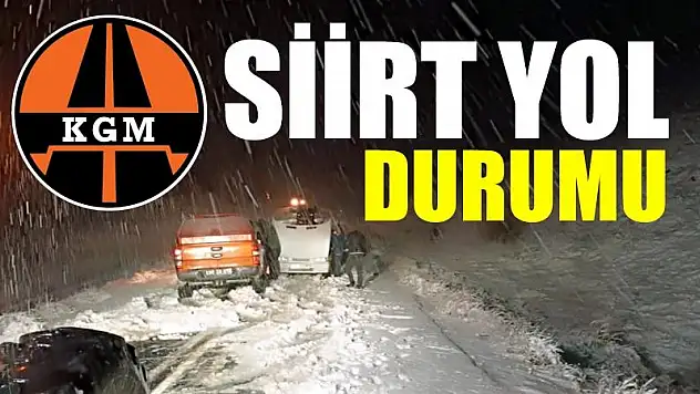 Siirt Valiliği Karayollarındaki Son Durumu Açıkladı