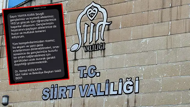 Siirt Belediyesi YKS öncesi vatandaşlara SMS gönderdi
