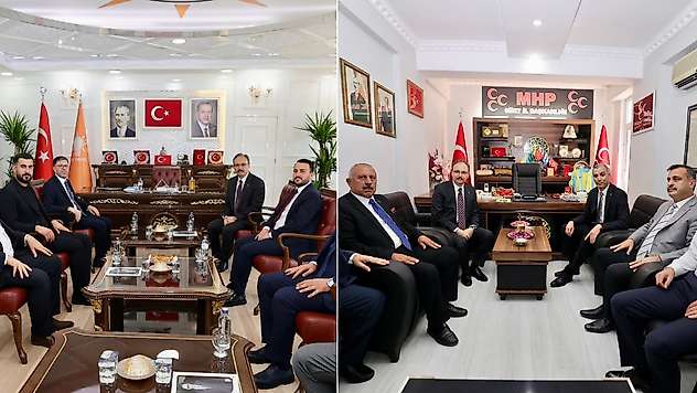 Siirt Valisi Dr. Kemal Kızılkaya'dan AK Parti ve MHP İl Başkanlıklarına Ziyaret