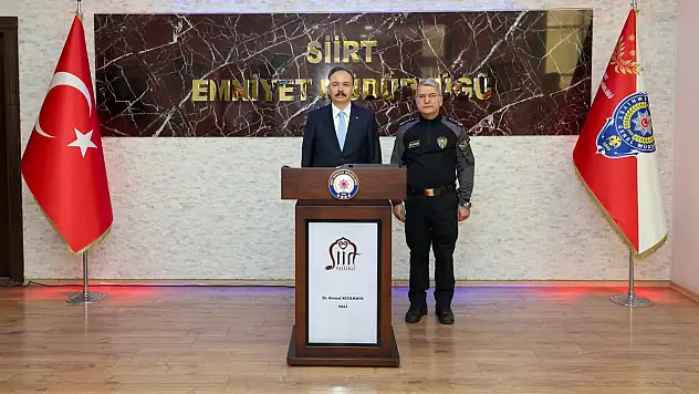 Siirt Valisi Kızılkaya'dan İl Emniyet Müdürü Mehmet Özdemir'e Hayırlı Olsun Ziyareti