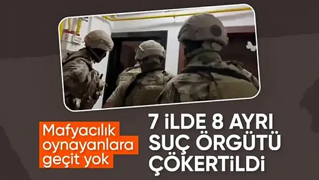 Siirt'in de Aralarında Bulunduğu Bazı İllerde Suç Örgütlerine Büyük Darbe!
