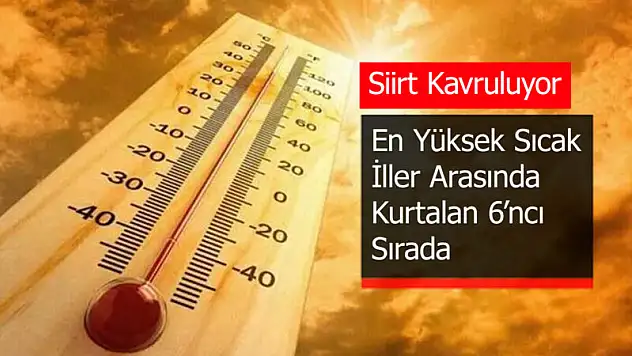 Siirt'in İlçesi de Bu Listede Türkiye Son Yılların En Sıcak Pazar'ını Yaşadı!