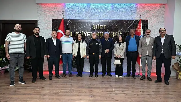 Siirtli Gazetecilerden İl Emniyet Müdürü Mehmet Özdemir'e ''Hayırlı Olsun'' Ziyareti