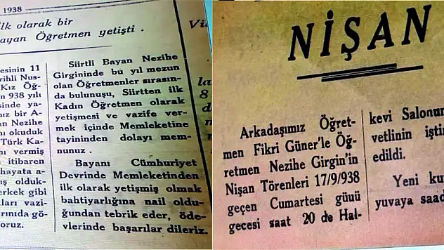 Siirtli İlk Bayan Öğretmen