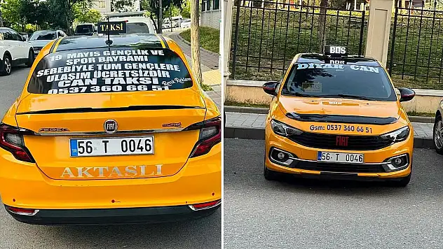 Siirt'te 19 Mayıs'ta Gençlere Ücretsiz Taksi Hizmeti