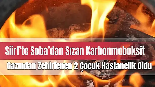 Siirt'te 2 Çocuk Sobadan Sızan Karbonmonoksit Gazından Zehirlendi