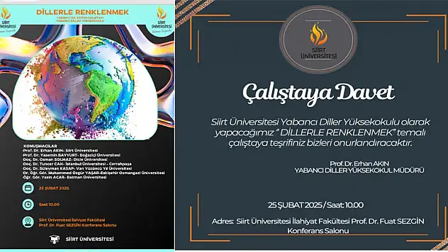 Siirt'te Dillerle Renklenmek Çalıştayı