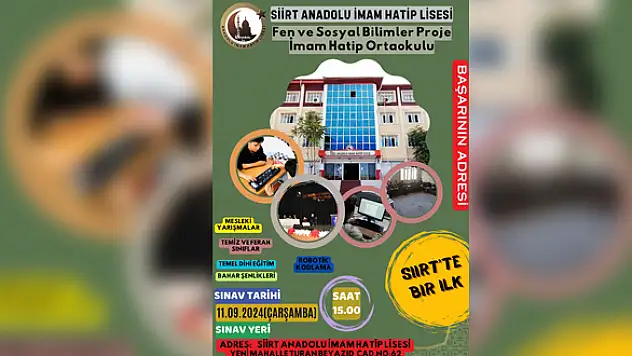 Siirt'te Erkek Proje İmam Hatip Ortaokulu İçin İlk Adım