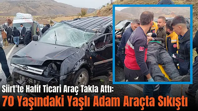Siirt'te Hafif Ticari Araç Takla Attı