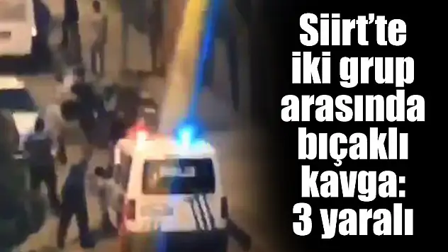 Siirt'te İki Grup Arasında Kavga 3 Kişi Yaralandı