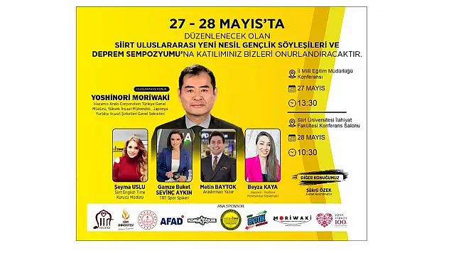 Siirt'te İki Gün Sürecek Deprem Sempozyumuna Uluslararası Katılım