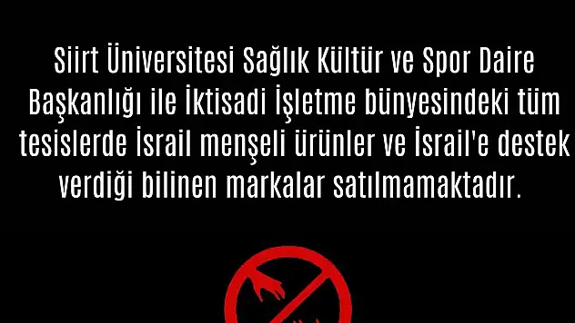 Siirt'te İsrail Mallarına Boykot Yayılıyor