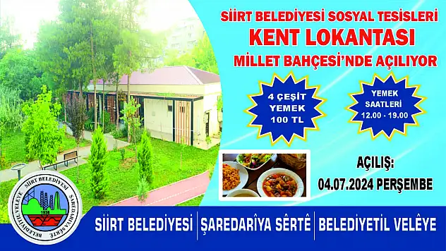 Siirt'te Kent Lokantası Projesi