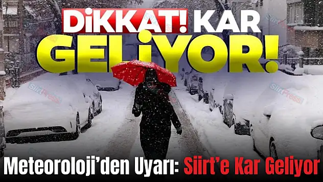 Siirt'te Öğleden Sonra Kar Yağışı Bekleniyor